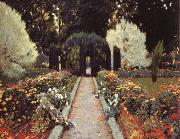 Prats, Santiago Rusinol A Garden in Aranjuez Norge oil painting reproduction